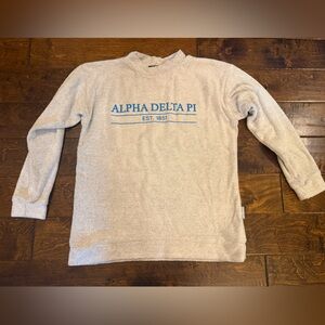 Alpha Delta Pi Woolly Threads Gray Sweater